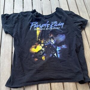 Purple Rain prince, and the revolution Black Graphic Tee